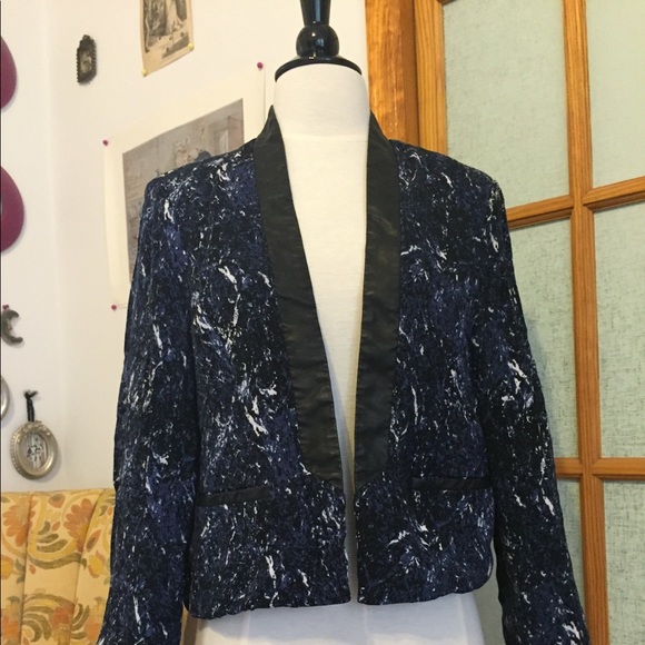 ❌SOLD❌Carmakoma Vegan Leather Psychedelic Swirl Blazer - Picture 6 of 14